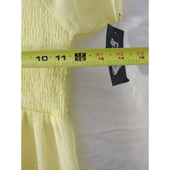 Yellow Art Class Girls Recycled Polyester Smocked Ruffle Dress L (10/12). NWT - Picture 5 of 9